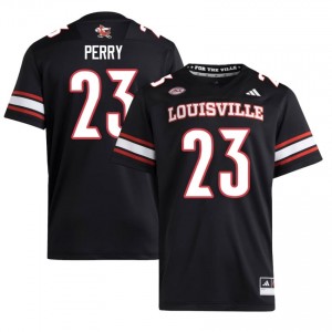 Louisville Cardinals Benjamin Perry #23 Black Jersey | Genuine Embroidery NCAA Football Men Apparel 60640223