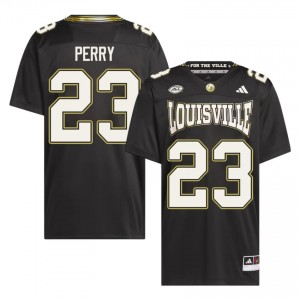 Officially Licensed Benjamin Perry #23 UL Cardinals Black For the Ville Jersey | Men University Football Embroidery Fan Gear 69349985