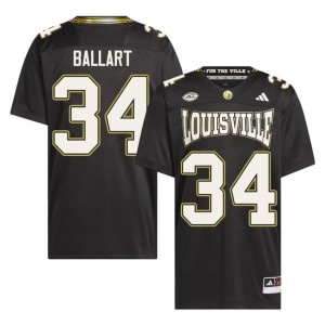 Louisville Brady Ballart #34 Black For the Ville Jersey | Premium Embroidery NCAA Football Men Apparel 73552483