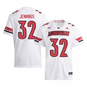 Braxton Jennings #32 Louisville Cardinals Jersey | Gameday White College Football Men Stitched 94069063