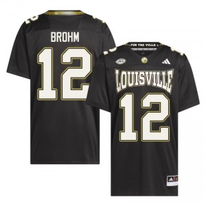 Top-Tier Brian Brohm #12 Cardinals Black For the Ville Jersey | Men University Football Embroidery Fan Gear 19446368