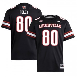 Cardinals Brody Foley #80 Black Jersey | Premium Embroidery NCAA Football Men Apparel 63119711