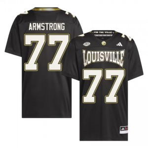 Cardinals Bruce Armstrong #77 Black For the Ville Jersey | Premium Embroidery NCAA Football Men Apparel 93716430