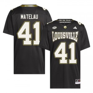 Black Caleb Matelau #41 Louisville For the Ville Jersey | Men High School Football Fresh Embroidery 33765193