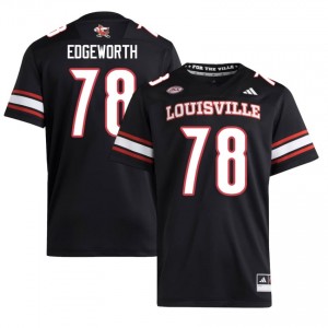 #78 Charlie Edgeworth Louisville Cardinals Black Jersey | Alumni Embroidery Men Player Football Gear 55451274