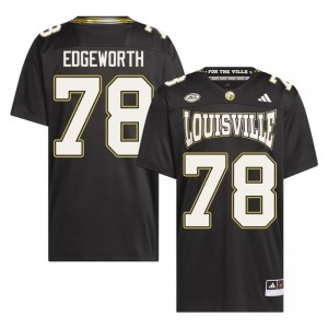UL Cardinals Charlie Edgeworth #78 Black For the Ville Jersey | Pro Cut Embroidery NCAA Football Men Apparel 47458042