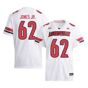 #62 Chris Jones Jr. Louisville Cardinals White Jersey | Authentic Stitched Men Player Football Gear 54242652
