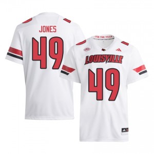 DeVuan Jones #49 Louisville Cardinals Jersey | Iconic White College Football Men Stitched 44333808