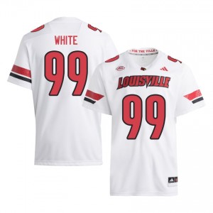 Louisville Cardinals Dewayne White #99 White Jersey | Genuine Stitched NCAA Football Men Apparel 39110899