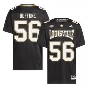 #56 Doug Buffone Louisville Cardinals Black For the Ville Jersey | Alumni Embroidery Men Player Football Gear 21429483