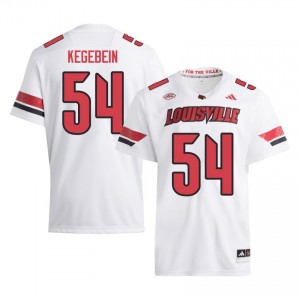 UL Cardinals Drew Kegebein #54 White Jersey | Pro Cut Stitched NCAA Football Men Apparel 42813977