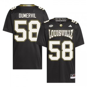 Elvis Dumervil #58 UofL For the Ville Jersey | Pro-Grade Black College Football Men Embroidery 10508538