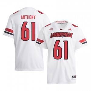 White Gradey Anthony #61 Louisville Jersey | Men High School Football Fresh Stitched 16396836
