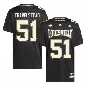 Cardinals Hayden Travelstead #51 Black For the Ville Jersey | Essential Embroidery NCAA Football Men Apparel 44021250