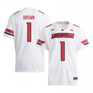 Cardinals Isaac Brown #1 White Jersey | Premium Stitched NCAA Football Men Apparel 26329392