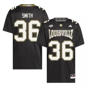 Elite Thread Jacob Smith #36 Louisville Cardinals Black For the Ville Jersey | Men University Football Embroidery Fan Gear 76329575
