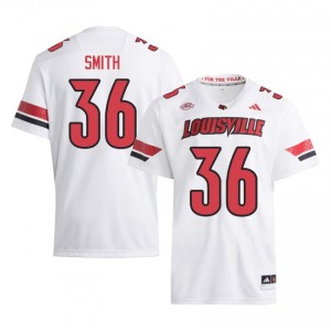 #36 Jacob Smith UofL White Jersey | Classic Stitched Men Player Football Gear 48708050