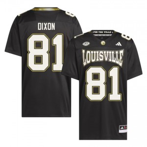 #81 Jakob Dixon Louisville Cardinals Black For the Ville Jersey | Alumni Embroidery Men Player Football Gear 35116921