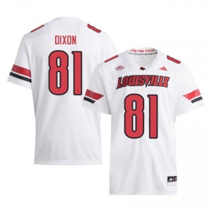 UofL Jakob Dixon #81 White Jersey | Essential Stitched NCAA Football Men Apparel 80281142