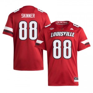 #88 Jaleel Skinner Louisville Red Jersey | Elite Swen Men Player Football Gear 76318703