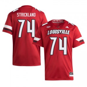 Louisville Cardinals Jarvis Strickland #74 Red Jersey | Genuine Stitch NCAA Football Men Apparel 94543381