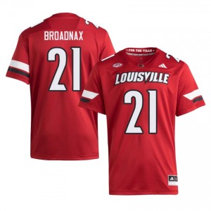 Jaydin Broadnax #21 Louisville Cardinals Jersey | Gameday Red College Football Men Stitch 52477876