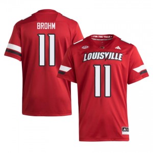 Elite Thread Jeff Brohm #11 Louisville Cardinals Red Jersey | Men University Football Stitch Fan Gear 27199778