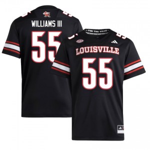 Officially Licensed Jimmy Williams III #55 UL Cardinals Black Jersey | Men University Football Embroidery Fan Gear 35535663