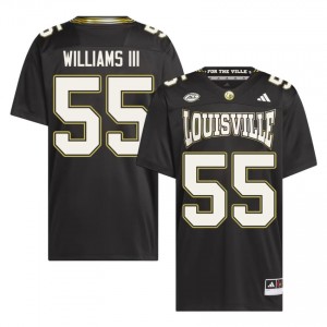 Jimmy Williams III #55 Louisville Cardinals For the Ville Jersey | Gameday Black College Football Men Embroidery 21535815