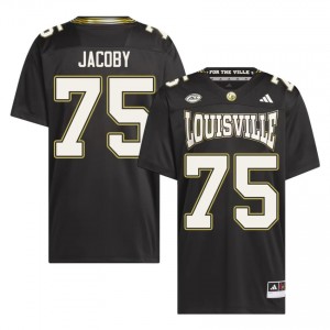 Black Joe Jacoby #75 Louisville Cardinals For the Ville Jersey | Men High School Football Licensed Embroidery 49000236