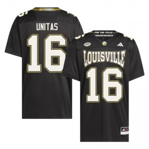 Louisville Johnny Unitas #16 Black For the Ville Jersey | Premium Embroidery NCAA Football Men Apparel 87595142