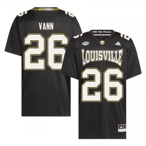 Black Jordan Vann #26 UofL For the Ville Jersey | Men High School Football Limited Embroidery 42261136