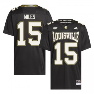 #15 Julius Miles Louisville Cardinals Black For the Ville Jersey | Authentic Embroidery Men Player Football Gear 50927623