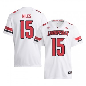 Louisville Julius Miles #15 White Jersey | Premium Stitched NCAA Football Men Apparel 13869514