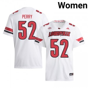 UL Cardinals Kalib Perry #52 White Jersey | Pro Cut Stitched NCAA Football Men Apparel 57737428