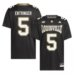 Black Koen Entringer #5 Louisville Cardinals For the Ville Jersey | Men High School Football Licensed Embroidery 21549793