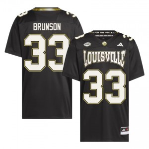 Black Kris Brunson #33 UL Cardinals For the Ville Jersey | Men High School Football Licensed Embroidery 16725027