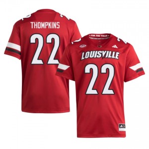 Durable Lekhy Thompkins #22 Cardinals Red Jersey | Men University Football Swen Fan Gear 68519923