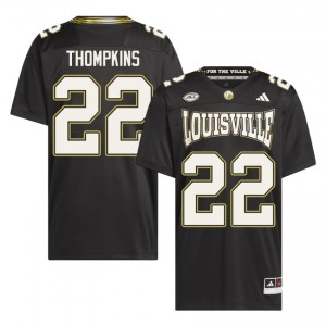 Cardinals Lekhy Thompkins #22 Black For the Ville Jersey | Essential Embroidery NCAA Football Men Apparel 23010843