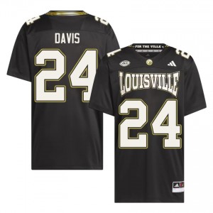 #24 Marquise Davis Louisville Black For the Ville Jersey | Elite Embroidery Men Player Football Gear 20574656