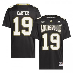 Micah Carter #19 Cards For the Ville Jersey | Gameday Black College Football Men Embroidery 28637372
