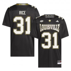 Micah Rice #31 UofL For the Ville Jersey | Pro-Grade Black College Football Men Embroidery 62713017