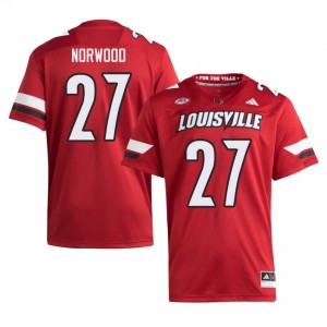 Officially Licensed Myles Norwood #27 Louisville Cardinals Red Jersey | Men University Football Stitch Fan Gear 61097706