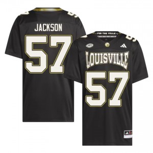 Black Naeer Jackson #57 UofL For the Ville Jersey | Men High School Football Limited Embroidery 47457642