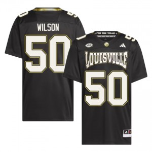 Durable Otis Wilson #50 Louisville Black For the Ville Jersey | Men University Football Embroidery Fan Gear 65041844