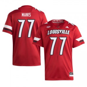 Ryan Manis #77 Cardinals Jersey | Exclusive Red College Football Men Swen 76520640