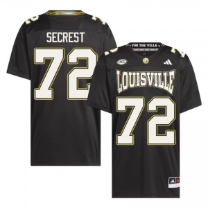 Louisville Sam Secrest #72 Black For the Ville Jersey | Premium Embroidery NCAA Football Men Apparel 71346837