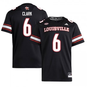 Black Stanquan Clark #6 UL Cardinals Jersey | Men High School Football Licensed Embroidery 63295856