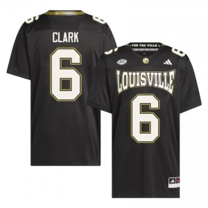 Louisville Cardinals Stanquan Clark #6 Black For the Ville Jersey | Pro Cut Embroidery NCAA Football Men Apparel 45281563