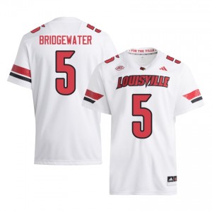 #5 Teddy Bridgewater UofL White Jersey | Classic Stitched Men Player Football Gear 65397298